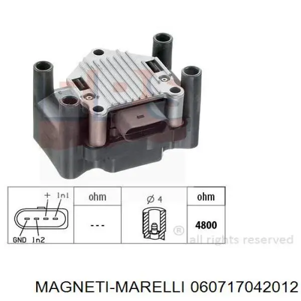 Compre 060717042012 Magneti Marelli Bobina de ignição