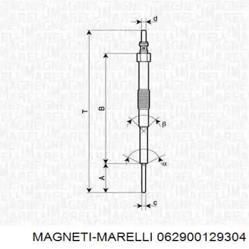 Compre 062900129304 Magneti Marelli Vela de incandescência