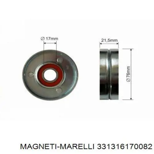 Compre 331316170082 Magneti Marelli Rolo de reguladora de tensão da correia de transmissão
