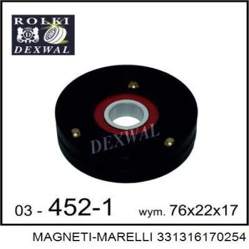 Rolo de reguladora de tensão da correia de transmissão Magneti Marelli 331316170254 preço, a partir de 15,42 USD