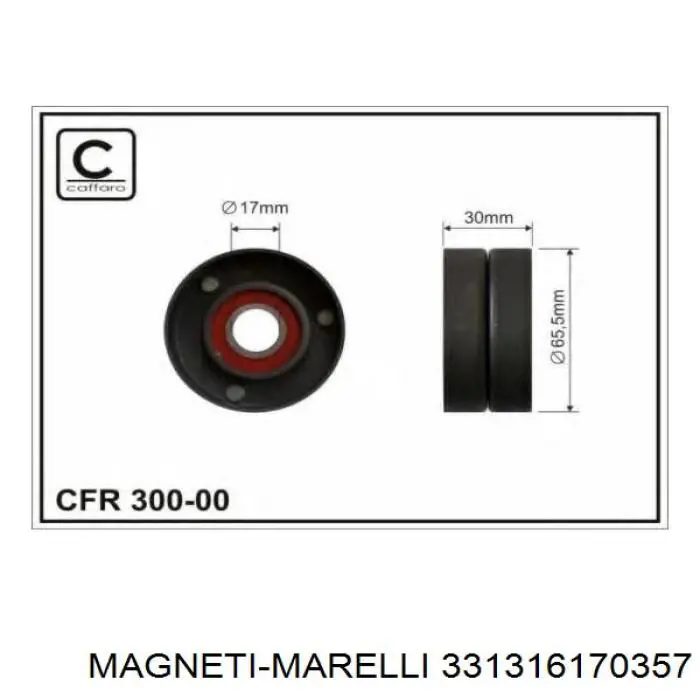 331316170357 Magneti Marelli Reguladora de tensão da correia de transmissão