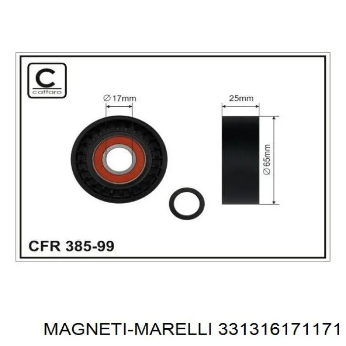 Rolo de reguladora de tensão da correia de transmissão Magneti Marelli 331316171171 preço, a partir de 14,47 USD