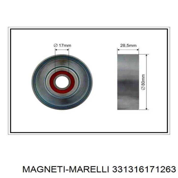 331316171263 Magneti Marelli Reguladora de tensão da correia de transmissão