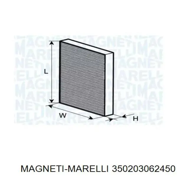Filtro de salão Magneti Marelli 350203062450 preço, a partir de 8,54 USD