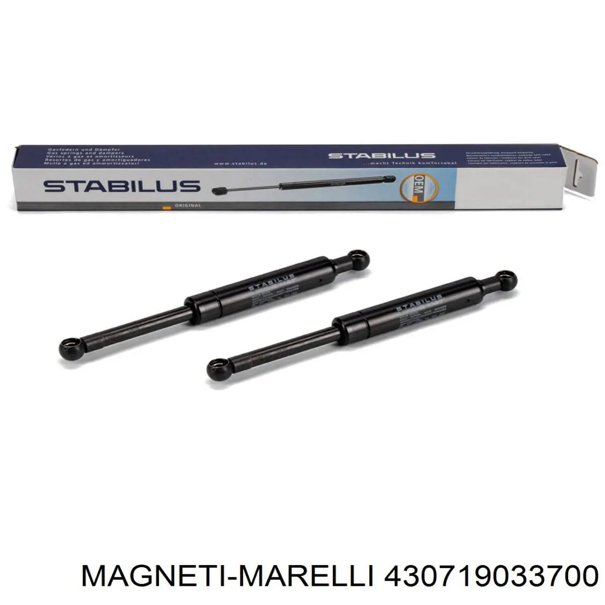 430719033700 Magneti Marelli Amortecedor de tampa de porta-malas (de 3ª/5ª porta traseira)