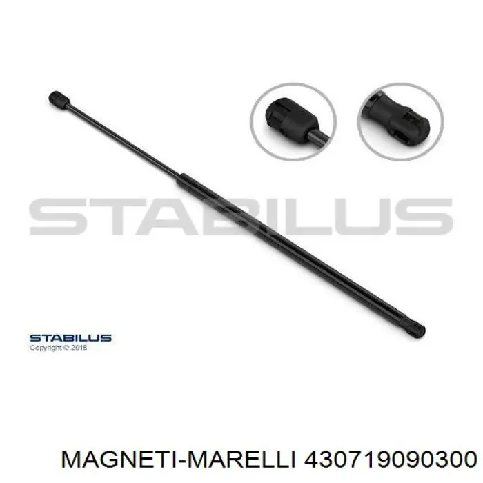 430719090300 Magneti Marelli Amortecedor de tampa de porta-malas (de 3ª/5ª porta traseira)