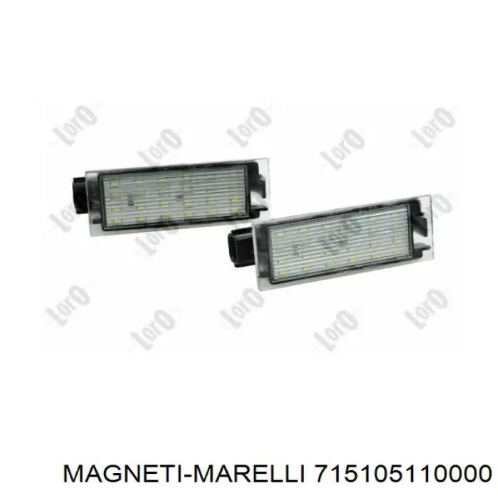 Lanterna da luz de fundo de matrícula traseira LLI770 Magneti Marelli
