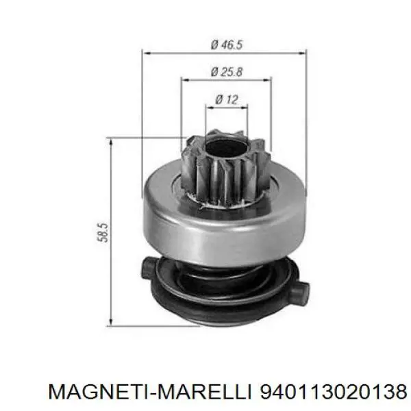 940113020138 Magneti Marelli Roda-livre do motor de arranco