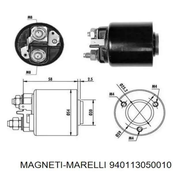 Compre 940113050010 Magneti Marelli Relê retrator do motor de arranco