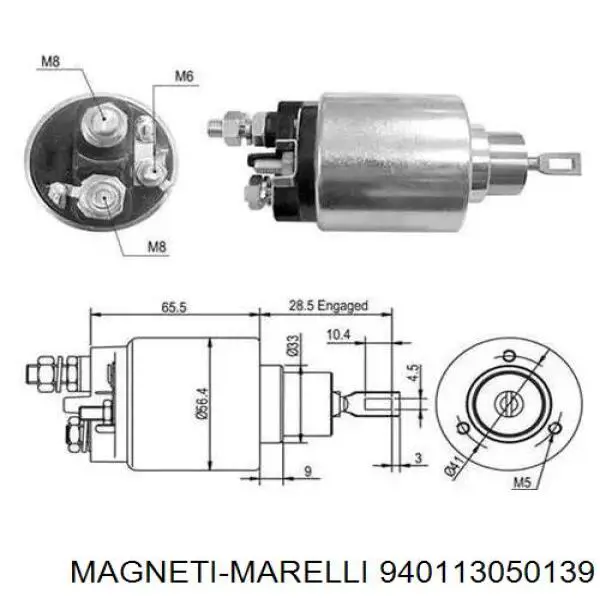 Relê retrator do motor de arranco Magneti Marelli 940113050139 preço, a partir de 32,35 USD
