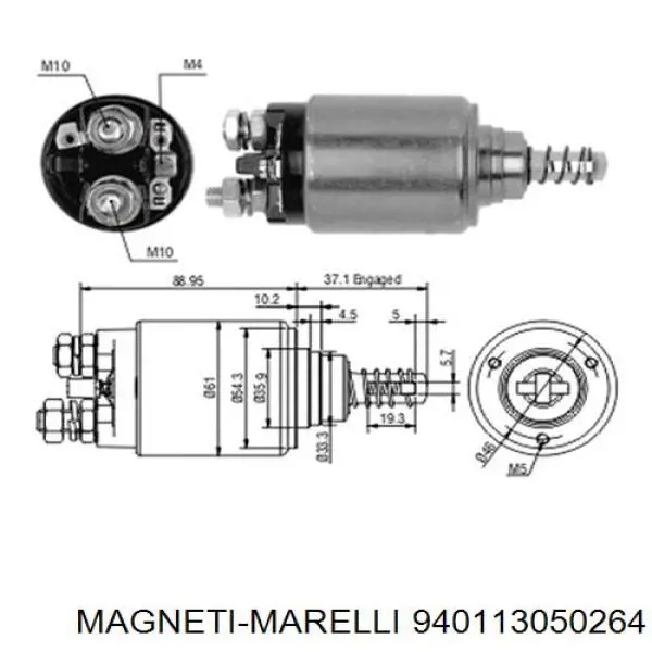 Compre 940113050264 Magneti Marelli Relê retrator do motor de arranco