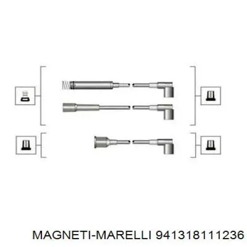 Compre 941318111236 Magneti Marelli Fios de alta voltagem, kit