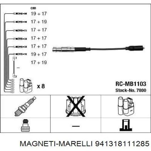 941318111285 Magneti Marelli Fios de alta voltagem, kit
