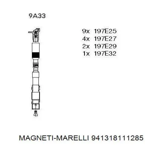 Fios de alta voltagem, kit Magneti Marelli 941318111285 preço, a partir de 142,35 USD