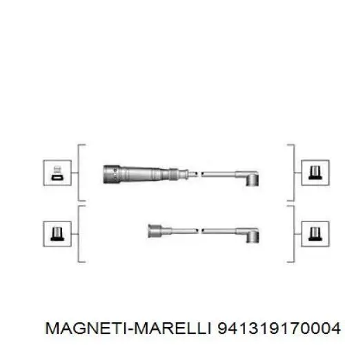 941319170004 Magneti Marelli Fios de alta voltagem, kit