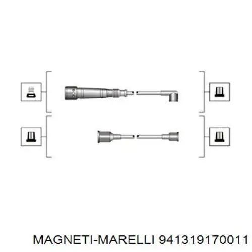 Fios de alta voltagem, kit Magneti Marelli 941319170011 preço, a partir de 40,08 USD