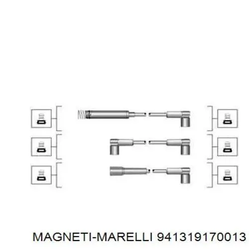 941319170013 Magneti Marelli Fios de alta voltagem, kit