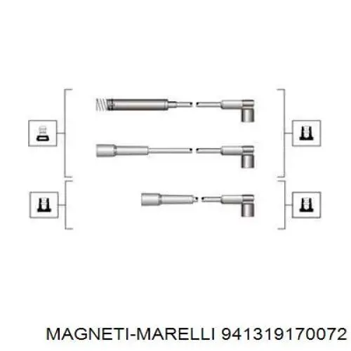 Fios de alta voltagem, kit Magneti Marelli 941319170072 preço, a partir de 16,42 USD