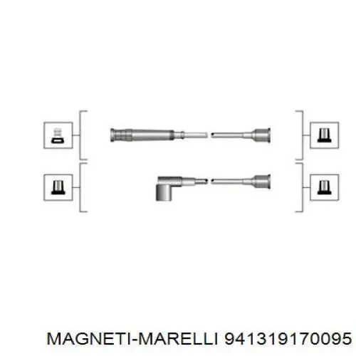 Fios de alta voltagem, kit Magneti Marelli 941319170095 preço, a partir de 53,56 USD