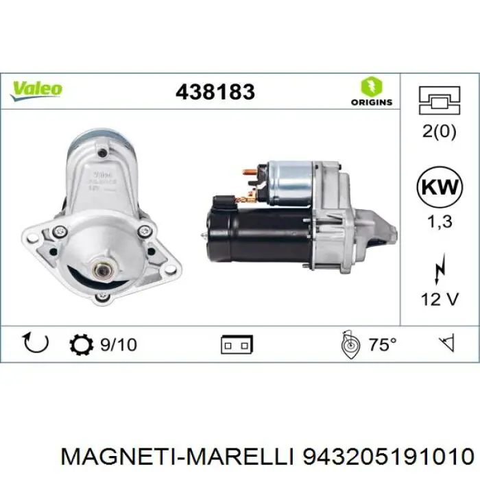 MSRC519 Magneti Marelli Motor de arranco
