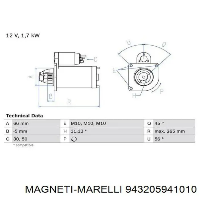 Compre 943205941010 Magneti Marelli Motor de arranco