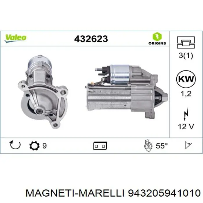 943205941010 Magneti Marelli Motor de arranco