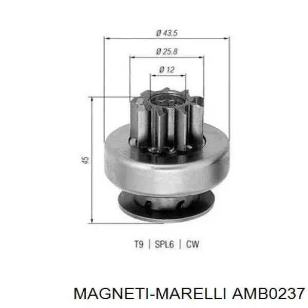 Compre AMB0237 Magneti Marelli Roda-livre do motor de arranco