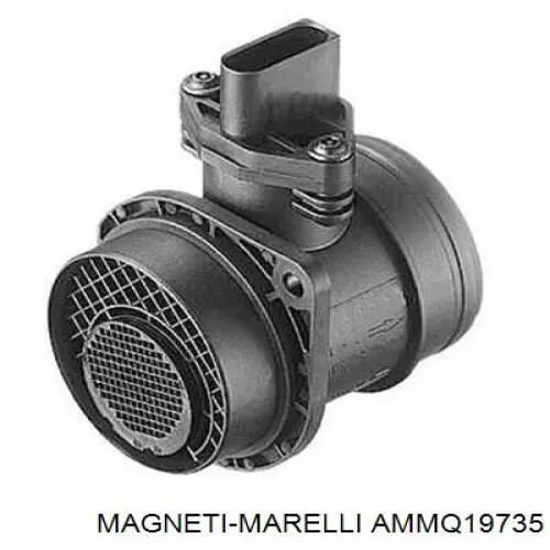 Sensor de fluxo (consumo) de ar, medidor de consumo M.A.F. - (Mass Airflow) AMMQ19735 Magneti Marelli