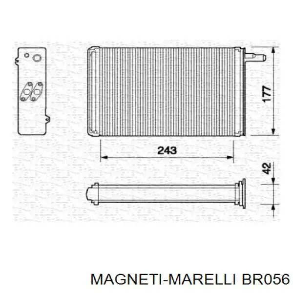 Radiador de forno (de aquecedor) BR056 Magneti Marelli