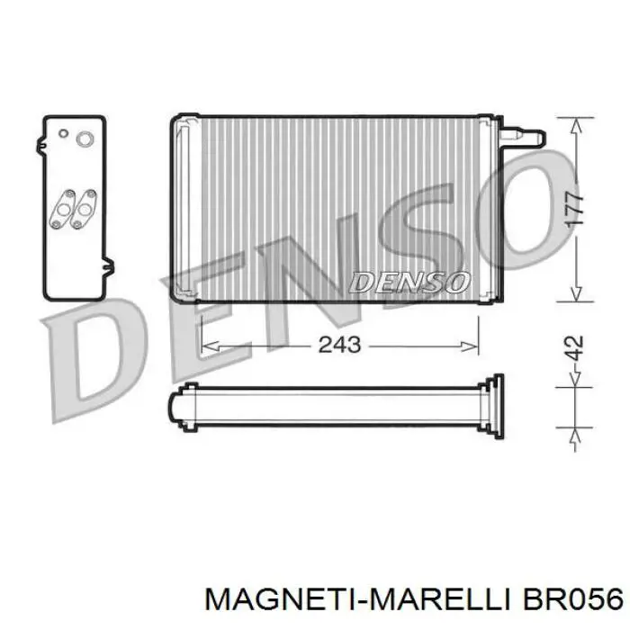 Radiador de forno (de aquecedor) BR056 Magneti Marelli