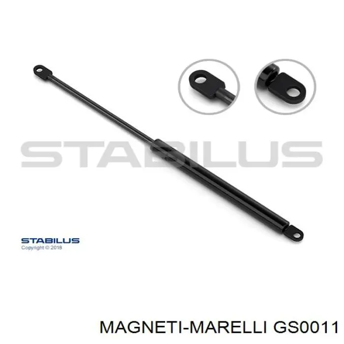Amortecedor de tampa de porta-malas (de 3ª/5ª porta traseira) GS0011 Magneti Marelli