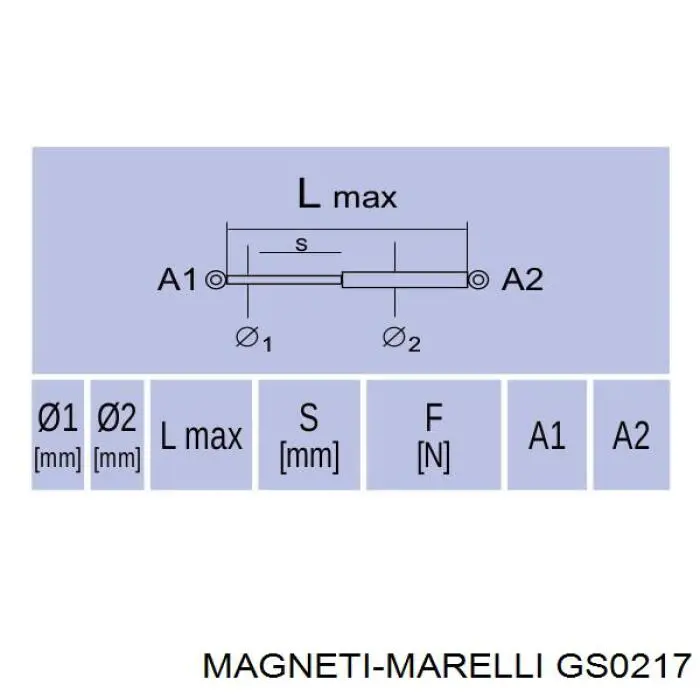 Compre GS0217 Magneti Marelli Amortecedor de tampa de porta-malas (de 3ª/5ª porta traseira)