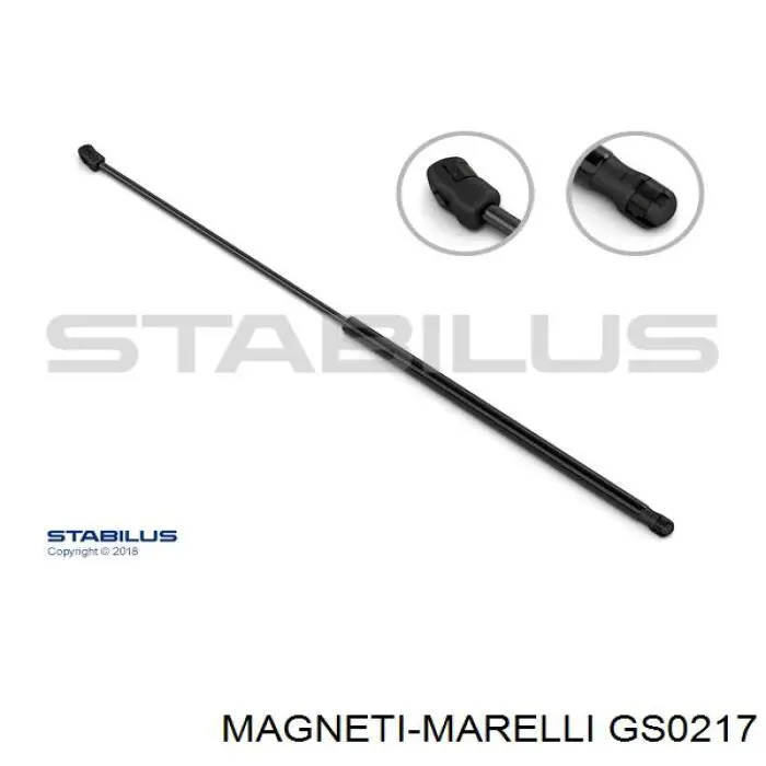 Amortecedor de tampa de porta-malas (de 3ª/5ª porta traseira) Magneti Marelli GS0217 preço, a partir de 22,82 USD