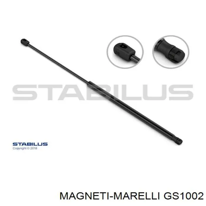 Amortecedor de tampa de porta-malas (de 3ª/5ª porta traseira) GS1002 Magneti Marelli