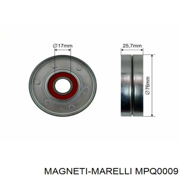 Rolo parasita da correia de transmissão MPQ0009 Magneti Marelli