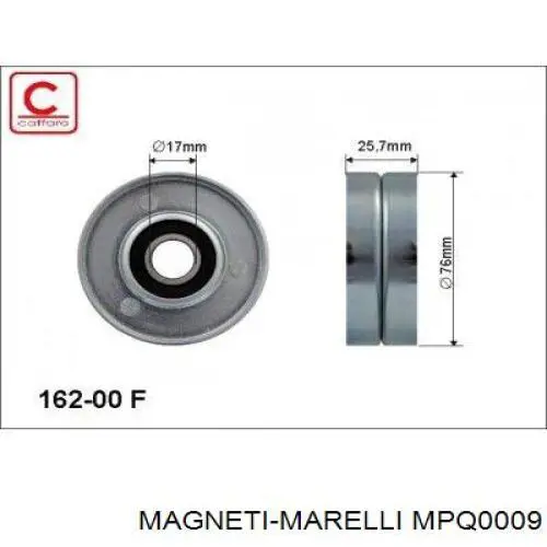 Compre MPQ0009 Magneti Marelli Rolo parasita da correia de transmissão