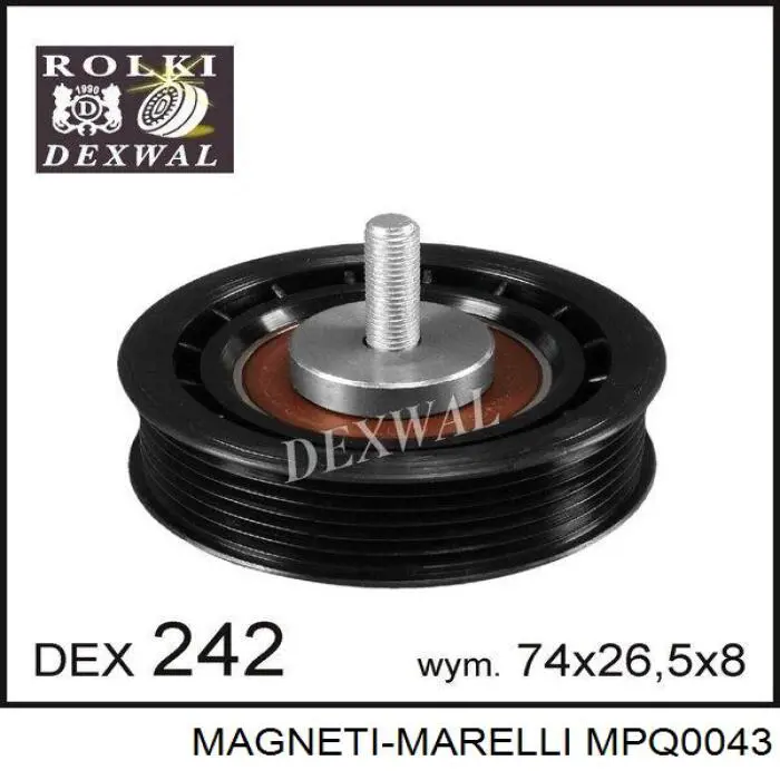 Rolo de reguladora de tensão da correia de transmissão MPQ0043 Magneti Marelli