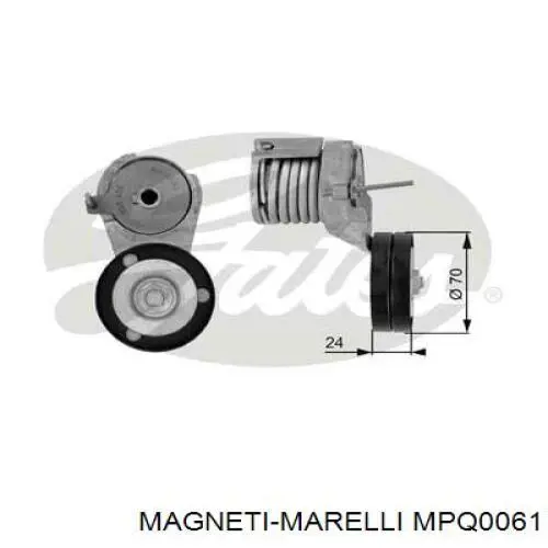 Rolo de reguladora de tensão da correia de transmissão Magneti Marelli MPQ0061 preço, a partir de 18,16 USD
