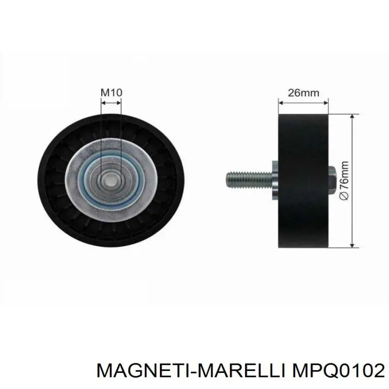 Rolo de reguladora de tensão da correia de transmissão MPQ0102 Magneti Marelli