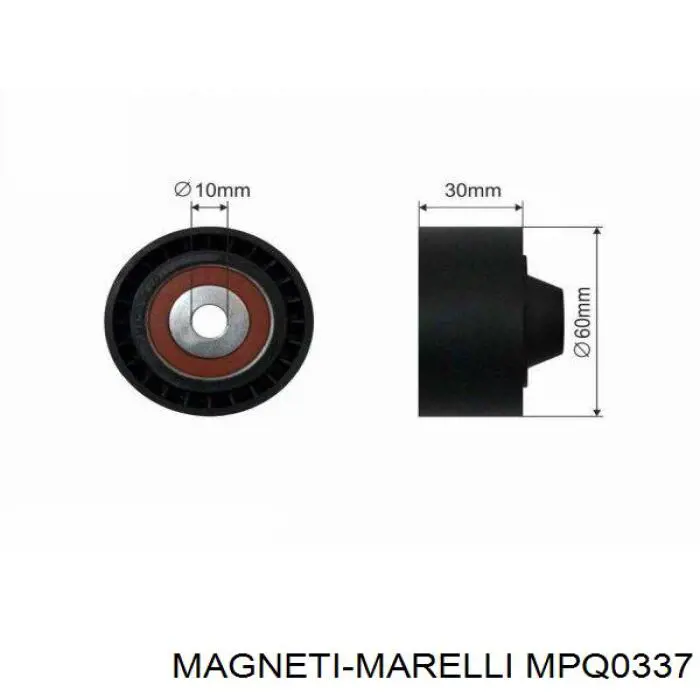 MPQ0337 Magneti Marelli Rolo parasita da correia de transmissão