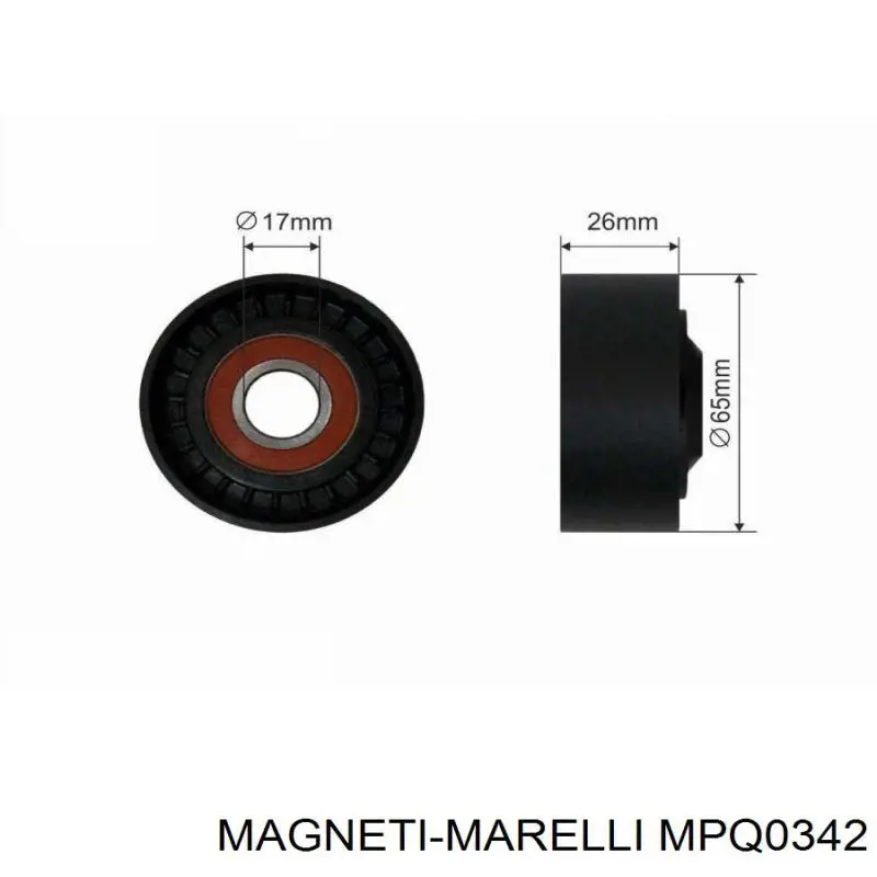 Rolo de reguladora de tensão da correia de transmissão MPQ0342 Magneti Marelli