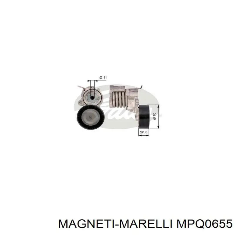 Rolo de reguladora de tensão da correia de transmissão Magneti Marelli MPQ0655 preço, a partir de 15,56 USD