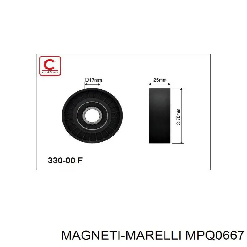Rolo de reguladora de tensão da correia de transmissão Magneti Marelli MPQ0667 preço, a partir de 15,28 USD
