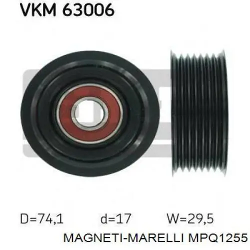 Rolo parasita da correia de transmissão MPQ1255 Magneti Marelli