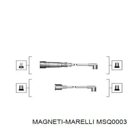 Fios de alta voltagem, kit MSQ0003 Magneti Marelli