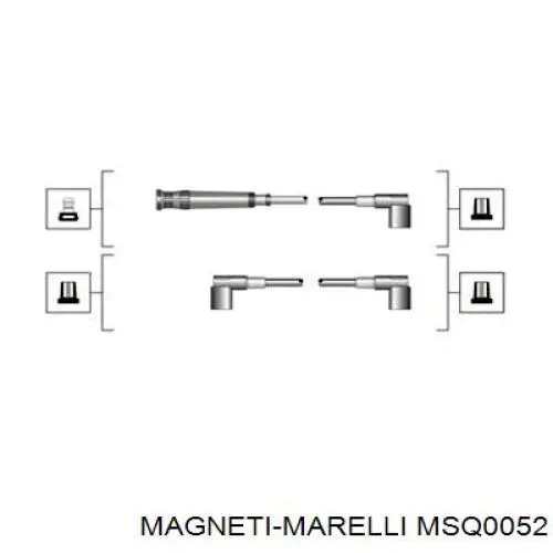 MSQ0052 Magneti Marelli Fios de alta voltagem, kit