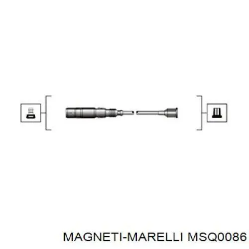 Fios de alta voltagem, kit MSQ0086 Magneti Marelli