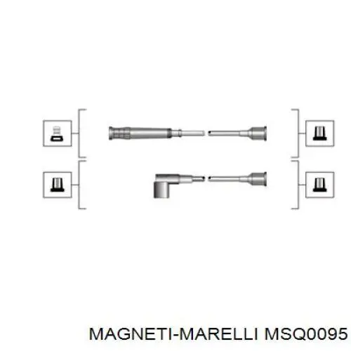 Fios de alta voltagem, kit MSQ0095 Magneti Marelli