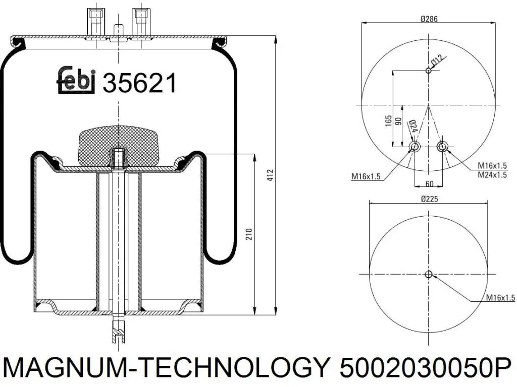 Compre RD7491210K Rider Coxim pneumático (suspensão de lâminas pneumática) do eixo traseiro