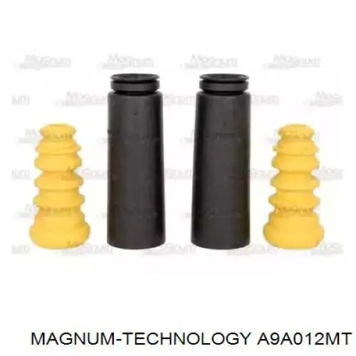 A9A012MT Magnum Technology Pára-choque (grade de proteção) de amortecedor traseiro + bota de proteção